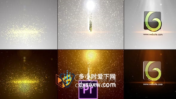 PR模板-魅力闪光耀眼爆裂粒子动画演绎优雅时尚品牌标志LOGO片头