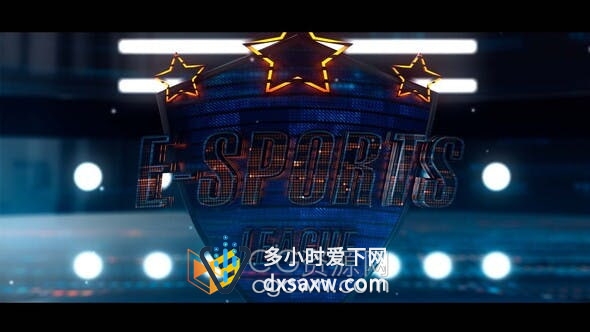 AE模板-E3D制作游戏玩家俱乐部电子竞技标志片头