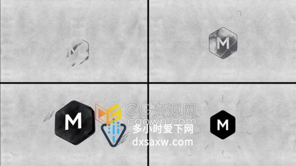 AE模板-简单的草图/划痕标志动画适用素描卡通教学解说视频