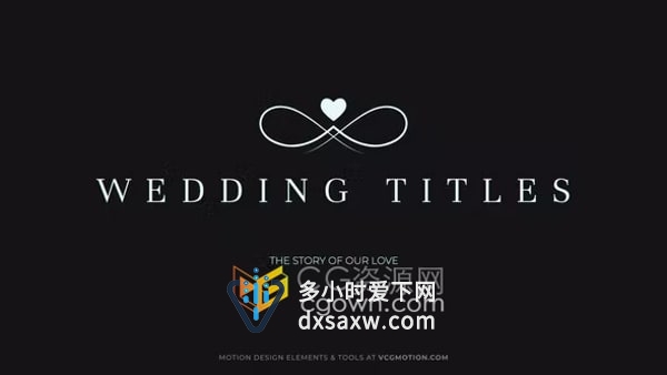 35个大方简约婚礼标题AE模板