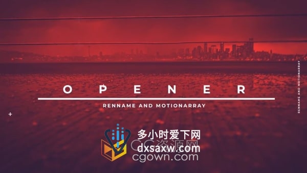 AE模板-风格化故障效果时尚开场视频