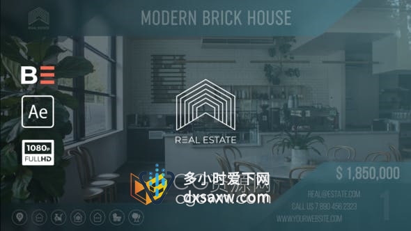 AE模板-开发商房地产商品房广告地产经纪代理公司装修家居宣传视频