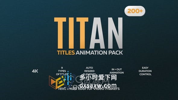 Premiere制作200种Animated Titles视频字幕文字标题设计动画-PR模板