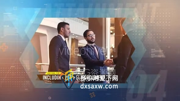 现代企业宣传片AE模板金融科技公司产品服务团队介绍幻灯片