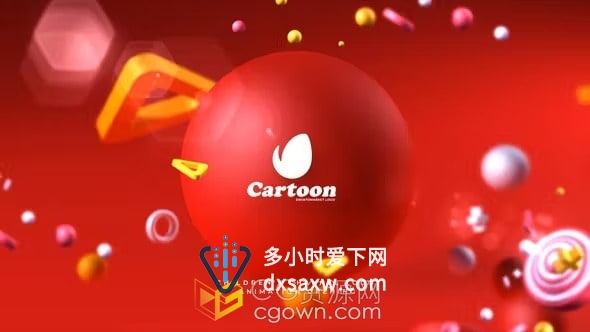 卡通电视频道标志动画开场片头视频AE模板