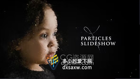 Particular4插件制作粒子沙化特效照片动画介绍宣传视频AE模板