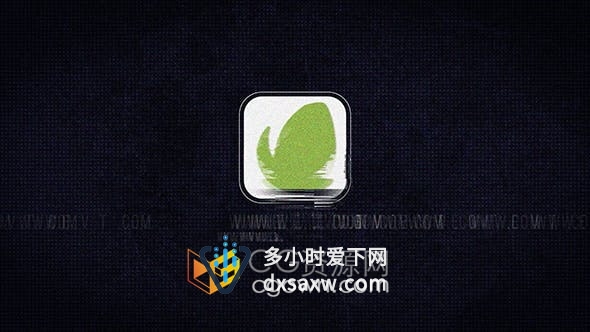 AE模板-抽象线条图形Glitch故障动画标志LOGO