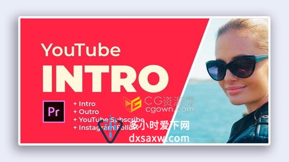 PR模板-社交媒体平台介绍开场白订阅关注提醒在线小视频直播宣传包装片头