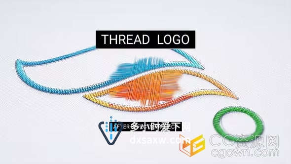 独特3D刺绣织物缝线缝纫标志动画-AE LOGO模板