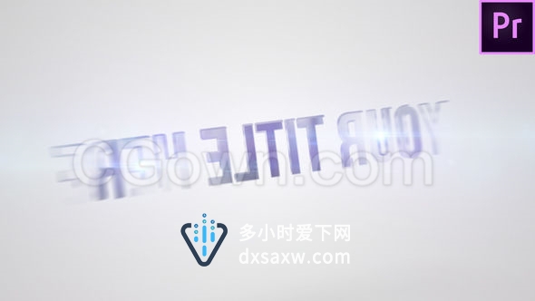 PR预设优雅明亮企业清新文字宣传标题翻转片头动画-Premiere模板下载