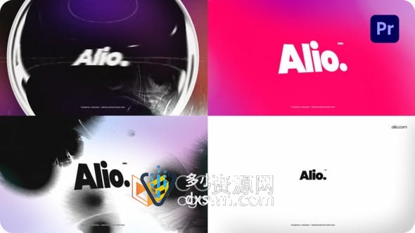 Glitch Logo Premiere Pro抽象动态毛刺故障视频片头-PR模板