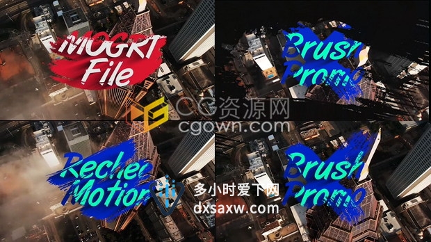 艺术感手绘画笔描边风格文字标题开场片头介绍-PR预设下载