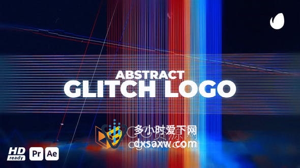 PR/AE模板-抽象混乱RGB故障信号损坏数字失真动画节奏感LOGO片头