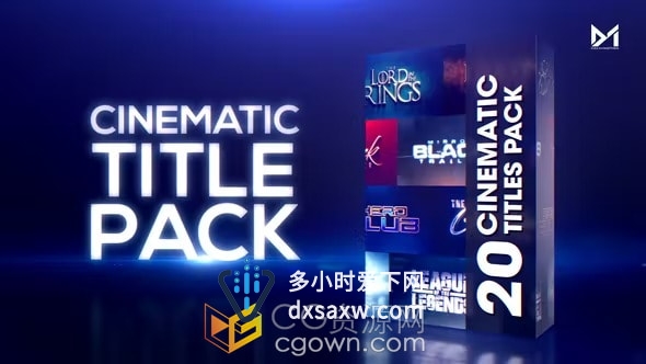 Cinematic Title电影片名3D标题动画开场视频片头AE模板