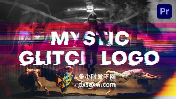 PR模板-神秘毛刺VHS感觉恐惧感故障失真像差怪异娱乐效果视频片头