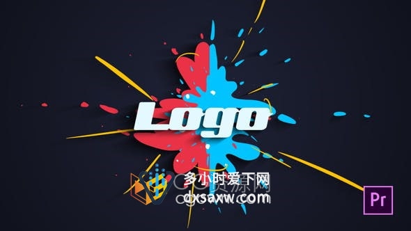 PR模板-Liquid Splash Logo液体飞溅图形动画片头视频