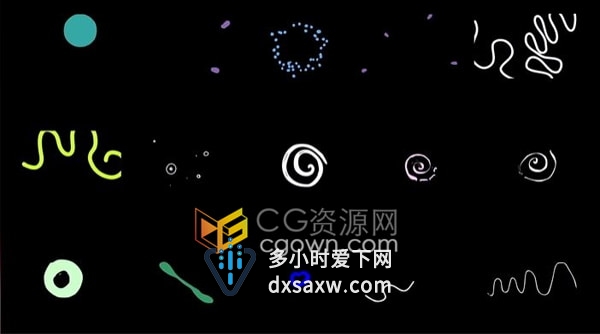 AE图形模板抽象动画元素制作抖音短视频特效