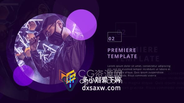 PR模板-时尚宣传视频介绍公司商业圈服务图文动画Premiere Pro工程