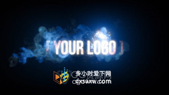 Premiere模板-彩色烟雾粒子动画LOGO视频片头效果