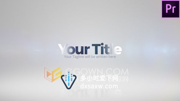 明亮光效动画标题LOGO动画片头4K分辨率mogrt文件-PR模板下载