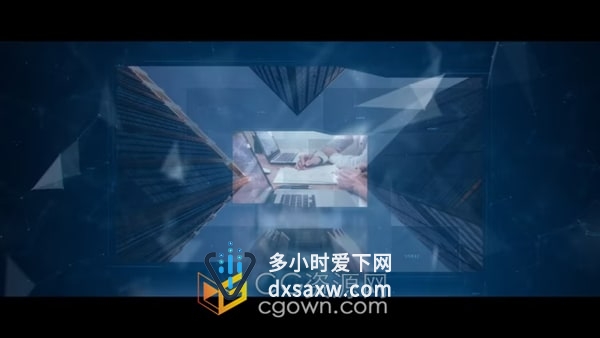 AE模板-数字科技企业图像展示标志LOGO片头