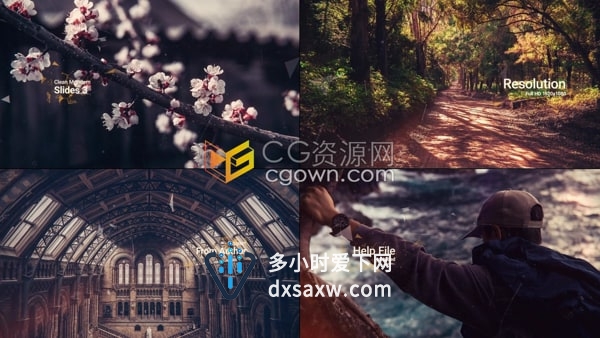 AE模板-时尚科技感透明玻璃视差效果数字企业宣传幻灯片