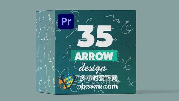 PR模板-35种不同动画效果线条箭头元素视频Arrow Pack