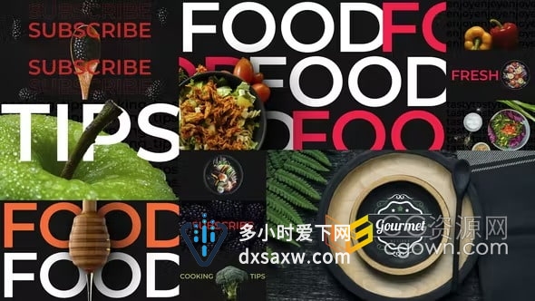 AE模板-美食食谱介绍快乐美味烹饪节目片头