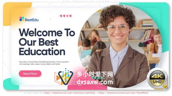 AE模板-大学高等教育机构发展史学生生活在线课程教育短片毕业生幻灯片