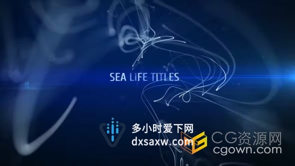 带有粒子和轨迹的3D电影字幕效果冲浪旅行海上休闲活动视频标题-AE模板