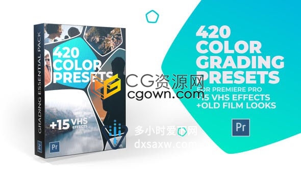 420个LUTs创意独特时尚婚礼城市旅游航拍复古调色预设及VHS风格老电影噪点特效素材-PR模板
