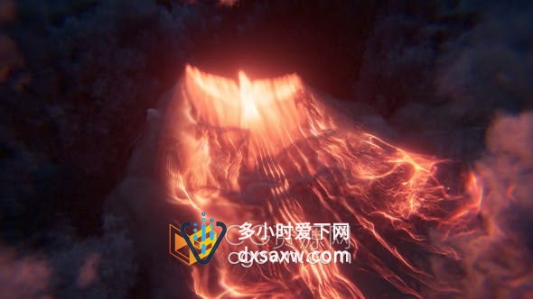 AE模板-凤凰涅槃动画凤凰浴火燃烧拖尾烟雾轨迹标志片头