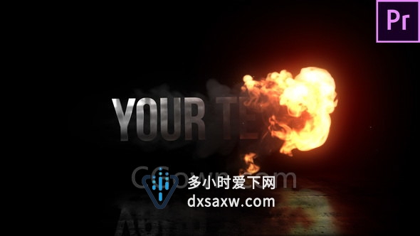 4K火焰燃烧爆炸粒子标题动画效果片头制作-PR预设下载