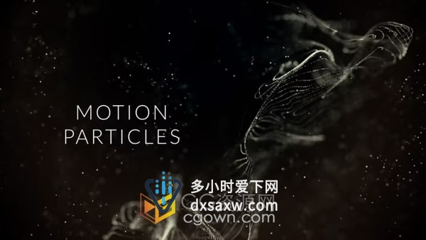 AE模板-抽象缓慢流动粒子运动背景制作神秘感节目纪录片电影预告片