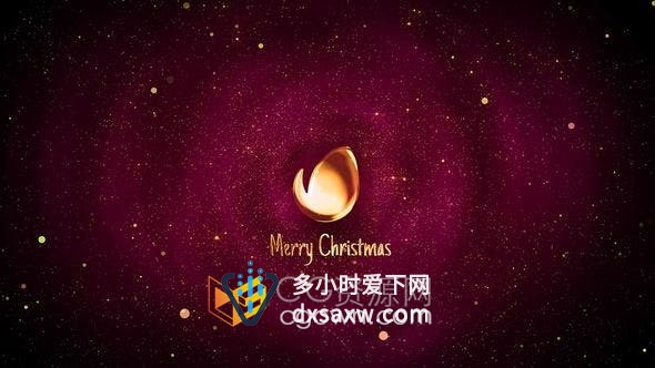 AE模板-非常炫丽的闪光粒子汇聚散发动画节日标志LOGO片头