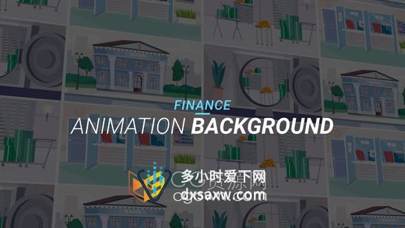AE模板-银行保险库办事窗口大堂金融机构经济投资安保服务介绍动画背景