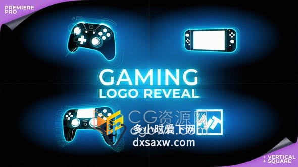 PR模板游戏机控制器故障动画介绍宣传视频片头制作
