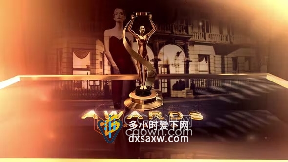 五种不同的奖杯奖项介绍颁奖典礼晚会活动视频开场包装片头AE模板