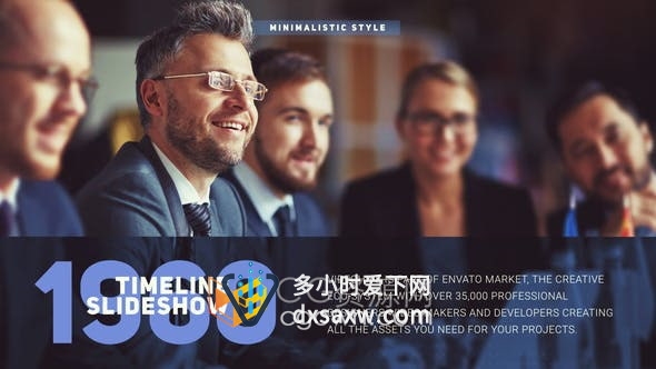AE与PR模板-现代时间表企业幻灯片优雅商业公司宣传片视频