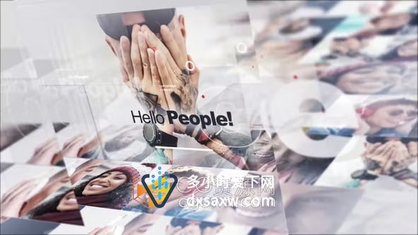 透明立体照片墙青春纪念册毕业相册AE视频模板