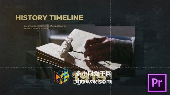 AE/PR模板-历史记忆时间线宣传片战争复古史诗电影纪录片