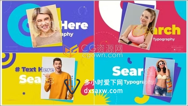 AE模板-创意品牌宣传视频时尚企业图文排版幻灯片