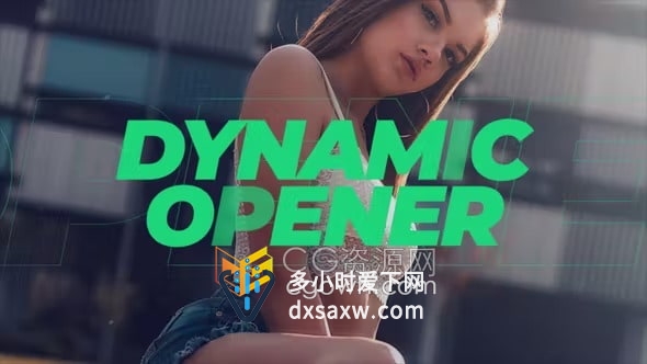 AE模板-时尚跺脚风格旋转式过渡酷炫广告开头活动开场视频
