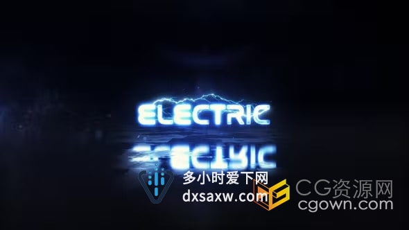 Electric Logo Opener发光能量标题标志片头AE模板