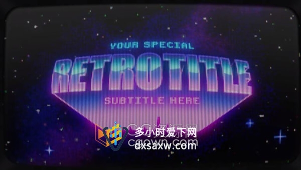 AE模板复古风格标题和LOGO标志片头