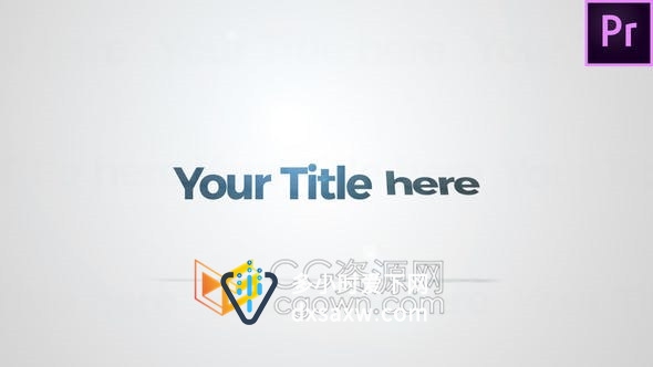 PR模板-明亮光效文字翻转动画介绍公司宣传标题片头