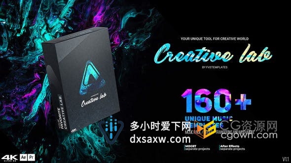 Favorite Creative Lab工具160种创意图文动态海报包装设计动画-AE/PR脚本