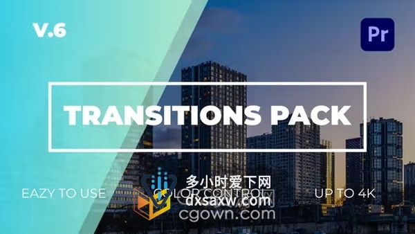 Transitions Pack V.6 16种视频转场过渡动画PR模板