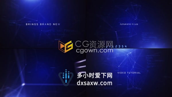 抽象通信云计算机概念互联网数据企业几何图形宣传视频-PR图形