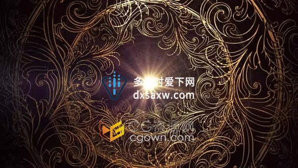 经典装饰花卉复古图案动画4K分辨率背景视频下载